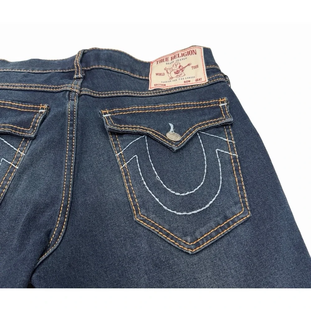 True Religion Mens Ricky Big T Flap Straight Dark Sultry Wash Size 34X30 NWT